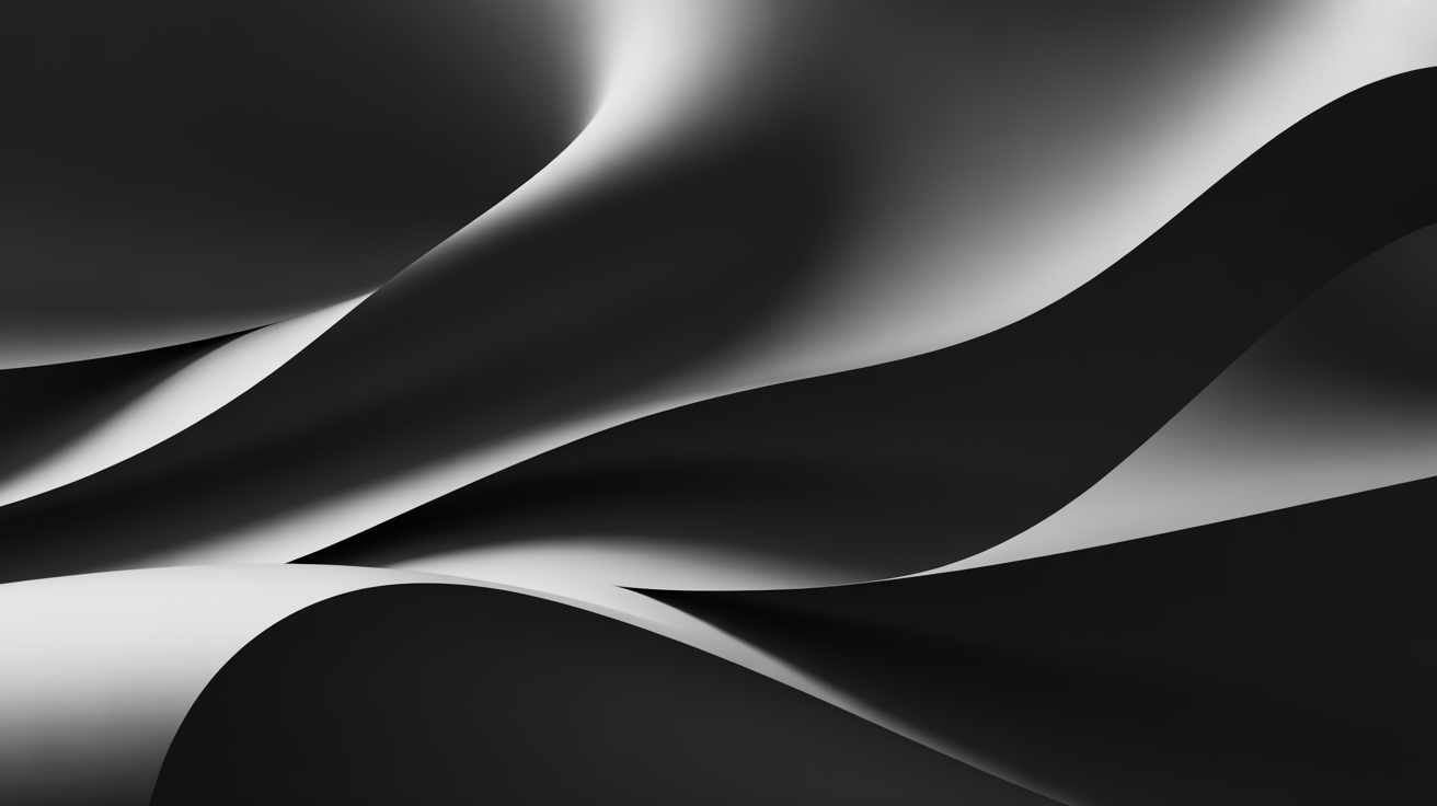 Abstract black and white composition with dramatic light and shadow